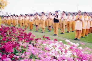 A scene of Morning Assembly