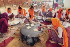 Young Girls preparing parshadas for langar