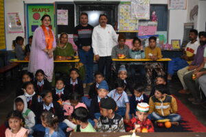 Distributed the Fruits to the Student of Govt. School